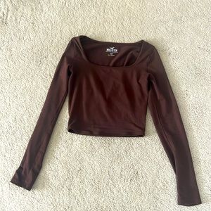Hollister, xxs, brown shirt